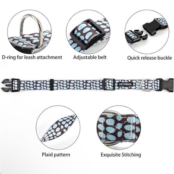 NWOT New Pettidol Dog Pet Collar Quick Release Buckle Yellow/Pink Floral Pattern - Picture 4 of 5